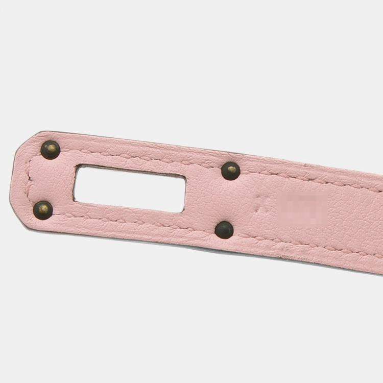 Pre Owned Hermes Kelly Wallet Gillies Long Rose Sakura Swift Leather
