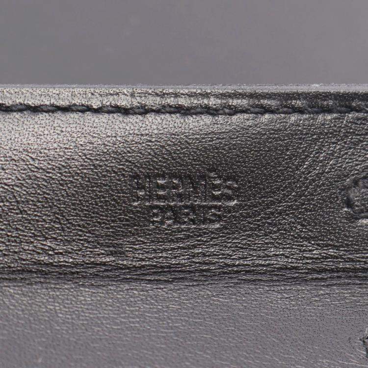 Pre Owned Hermes Onimaitou Black Box Calf Leather Crossbody Shoulder Bag 