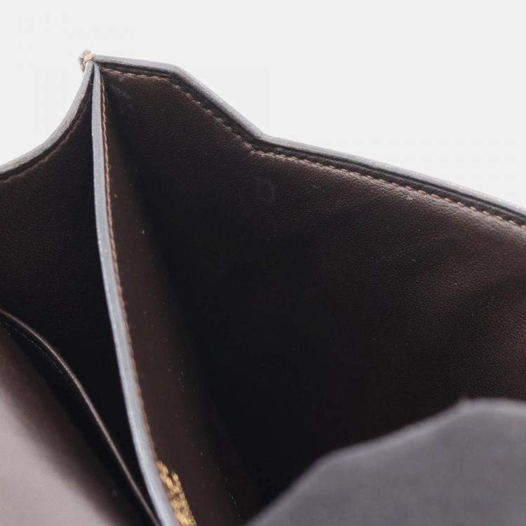 Pre Owned Hermes Brown Box Calf Leather Shoulder Bag