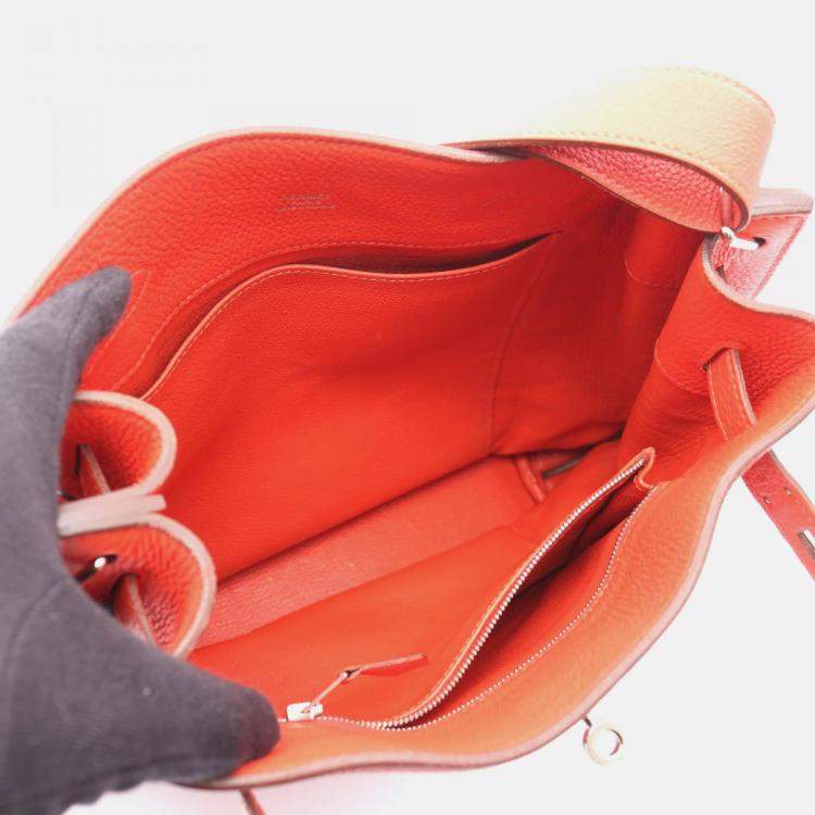 Pre Owned Hermes So Kelly 22 Red Rose Jaipur Togo Leather Shoulder Bag
