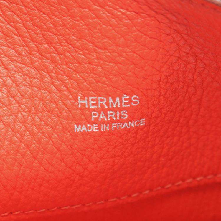 Pre Owned Hermes So Kelly 22 Red Rose Jaipur Togo Leather Shoulder Bag