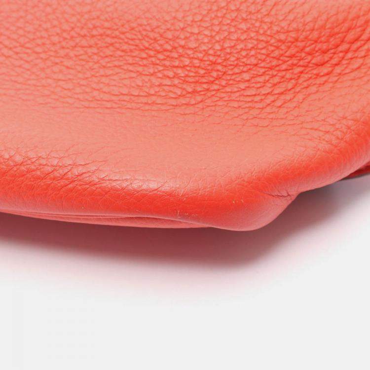 Pre Owned Hermes So Kelly 22 Red Rose Jaipur Togo Leather Shoulder Bag