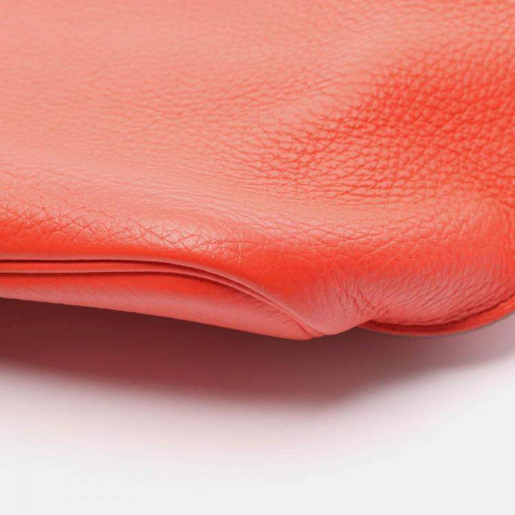 Pre Owned Hermes So Kelly 22 Red Rose Jaipur Togo Leather Shoulder Bag