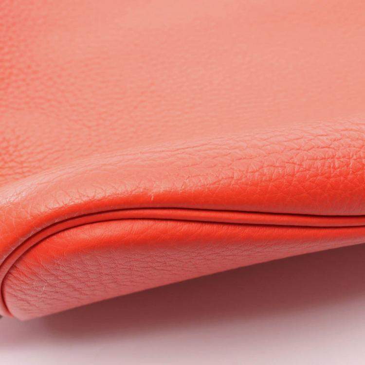 Pre Owned Hermes So Kelly 22 Red Rose Jaipur Togo Leather Shoulder Bag