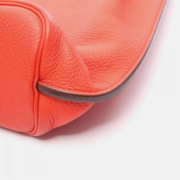 Pre Owned Hermes So Kelly 22 Red Rose Jaipur Togo Leather Shoulder Bag