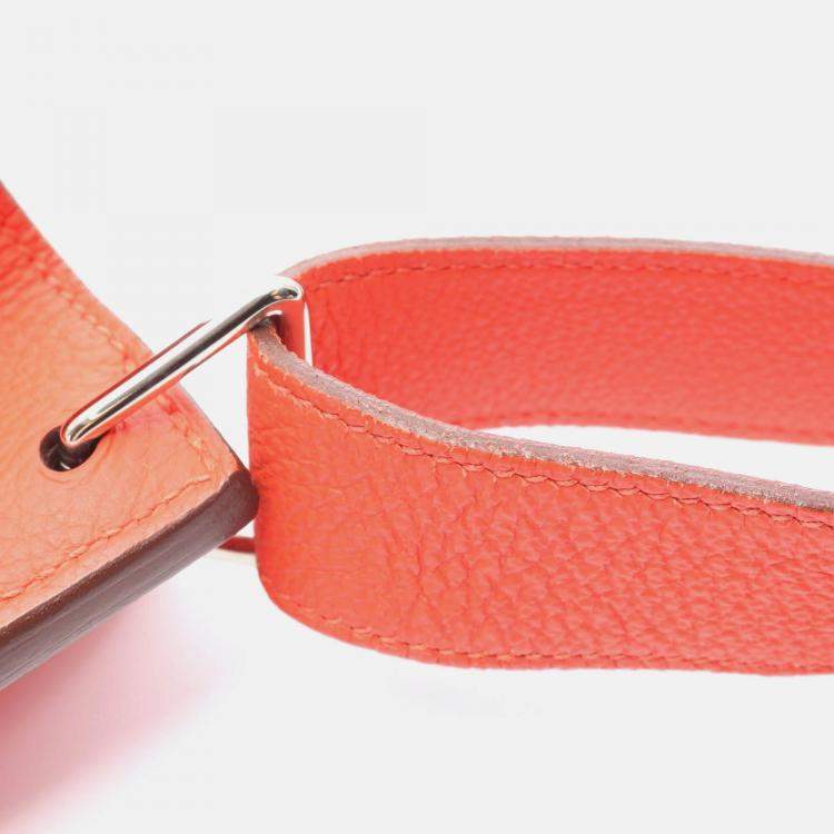 Pre Owned Hermes So Kelly 22 Red Rose Jaipur Togo Leather Shoulder Bag