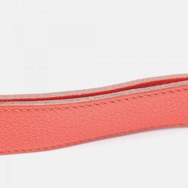 Pre Owned Hermes So Kelly 22 Red Rose Jaipur Togo Leather Shoulder Bag