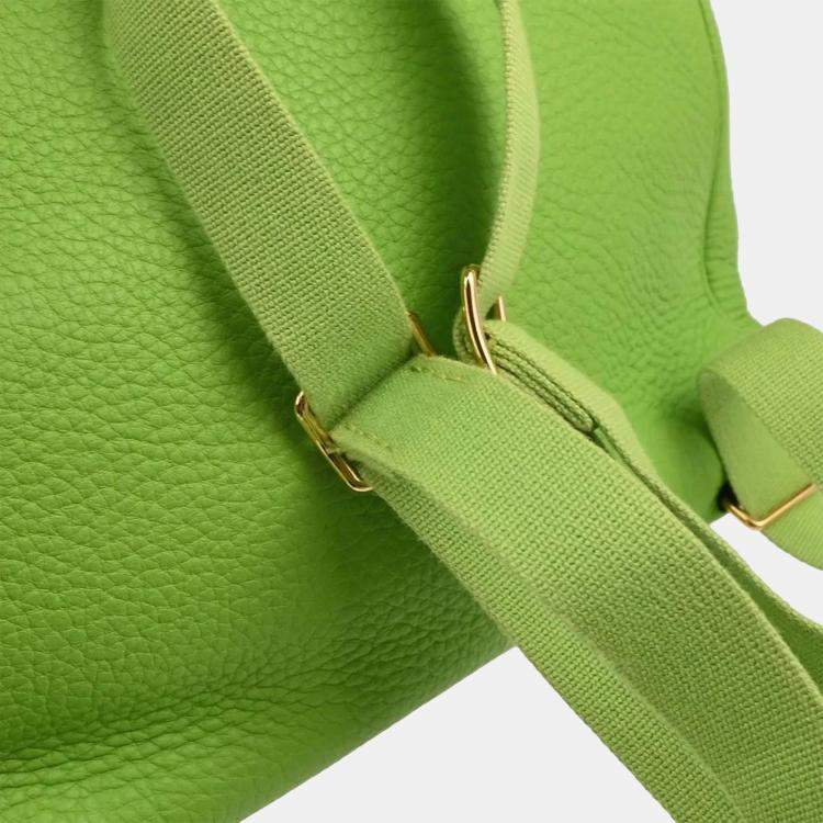 Pre Owned Hermes Apple Green Taurillon Clemence Kelly A Dos GM Backpack