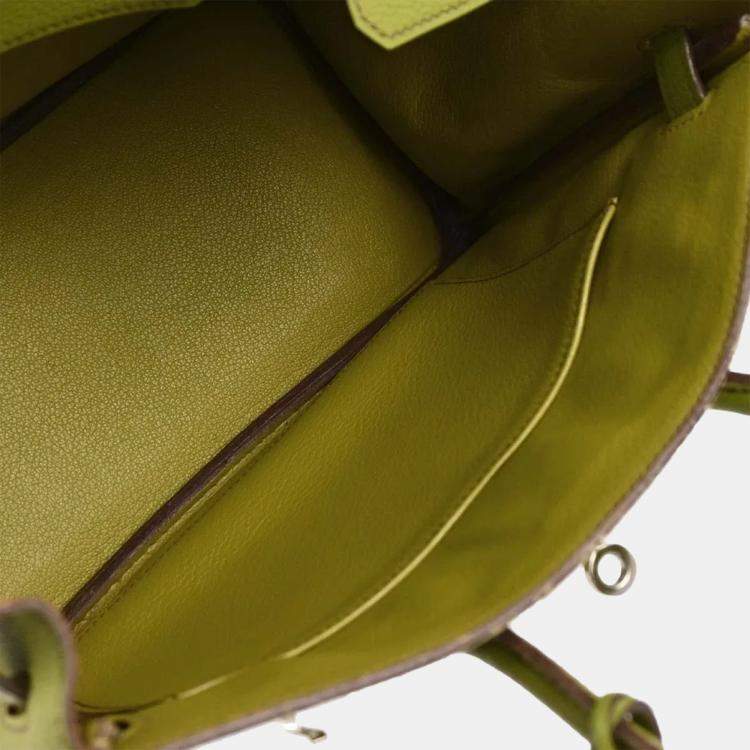 Pre Owned Hermes Anis Green Togo Birkin 25 Handbag