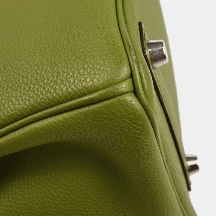 Pre Owned Hermes Anis Green Togo Birkin 25 Handbag