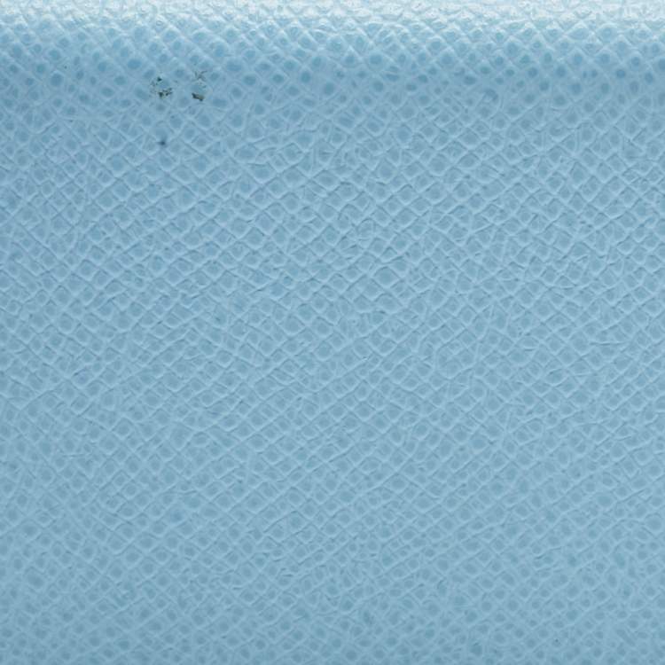 Pre Owned Hermès Celeste Epsom Leather Calvi Card Holder