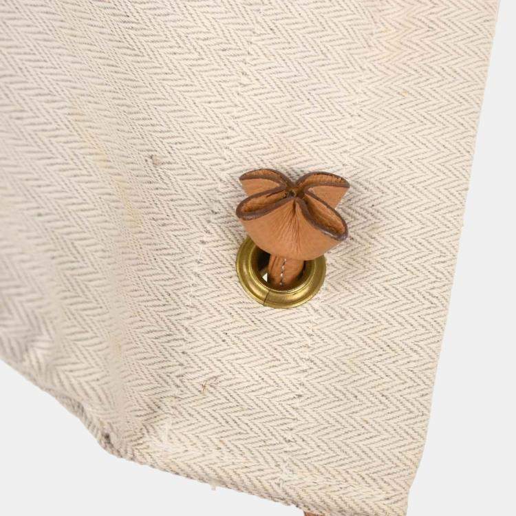 Pre Owned Hermes Beige Gold Toile Chevrons Aline GM Shoulder Bag
