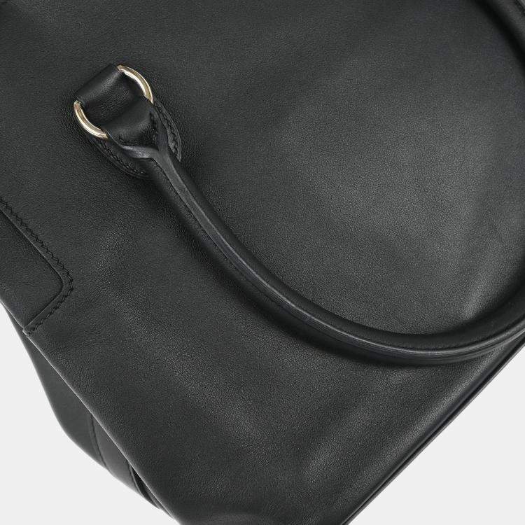 Pre Owned Hermes Toolbox 26 Black Swift 2way Handbag