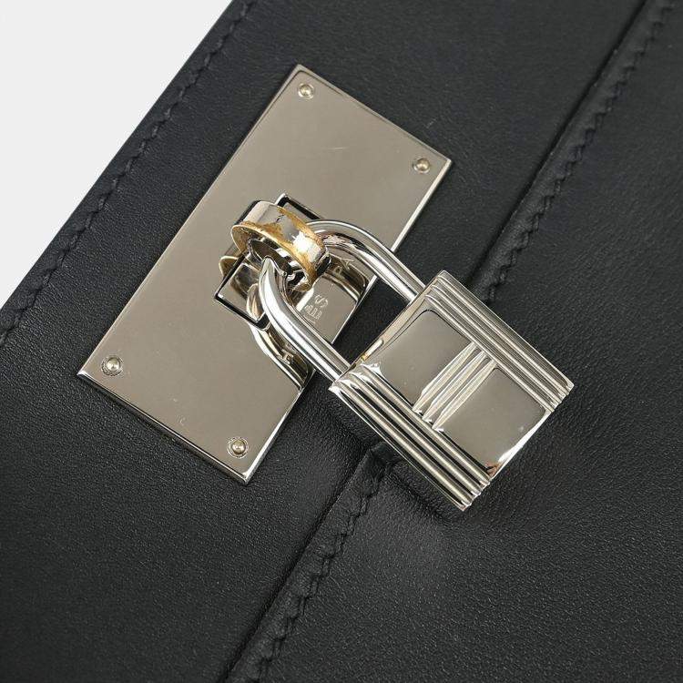 Pre Owned Hermes Toolbox 26 Black Swift 2way Handbag