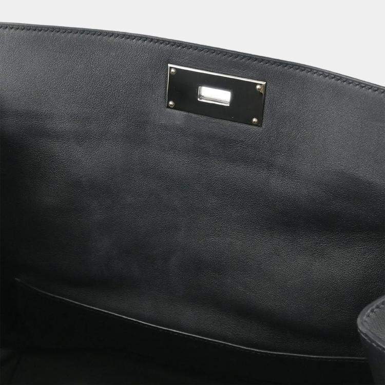 Pre Owned Hermes Toolbox 26 Black Swift 2way Handbag