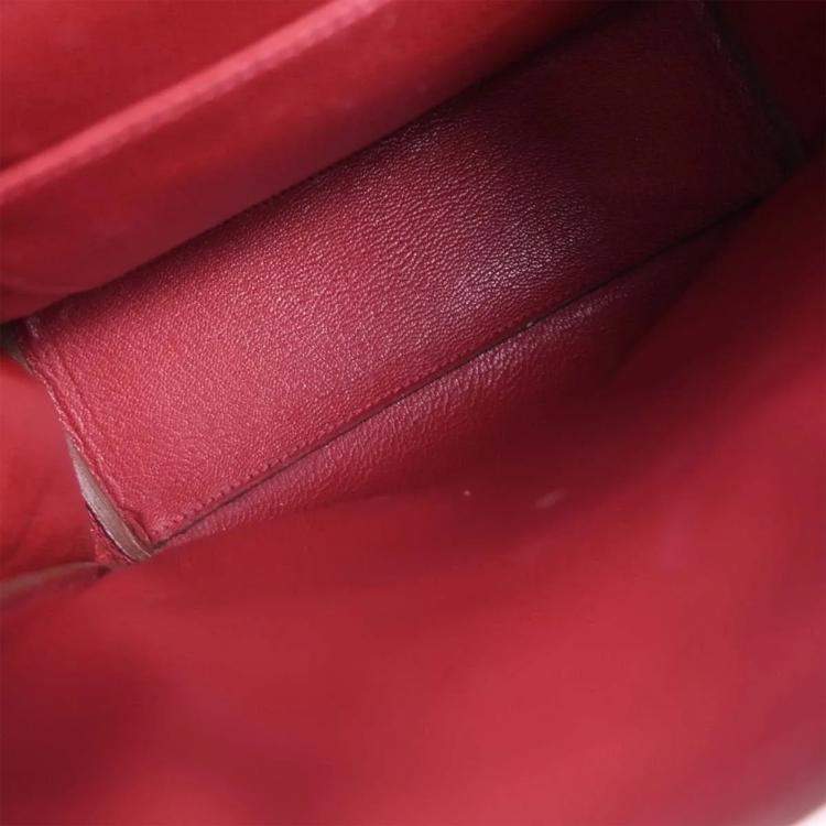 Pre Owned Hermes Kelly A Dos Rouge Vif Box Calf Backpack PM