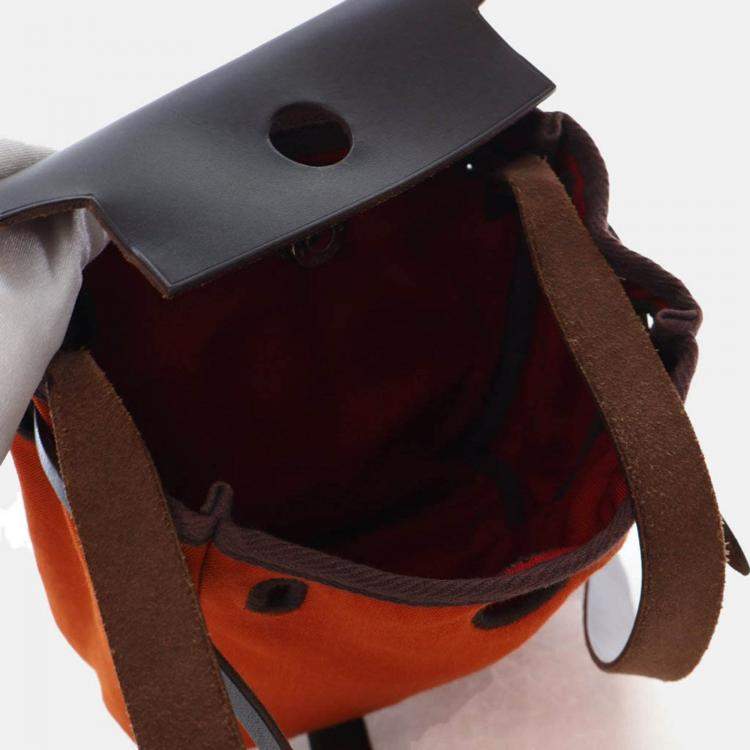 Pre Owned Hermes Herbag TPM Orange Canvas Bag 