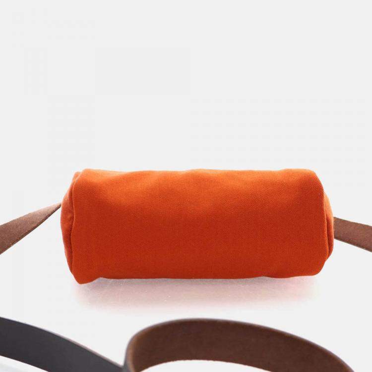 Pre Owned Hermes Herbag TPM Orange Canvas Bag 