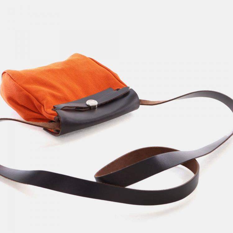 Pre Owned Hermes Herbag TPM Orange Canvas Bag 