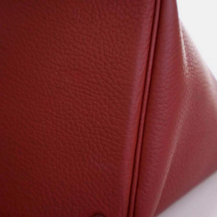 Pre Owned Hermes Picotin Lock 18 Rouge Grenat Clemence Bag