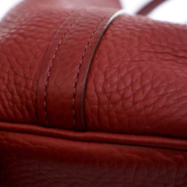 Pre Owned Hermes Picotin Lock 18 Rouge Grenat Clemence Bag
