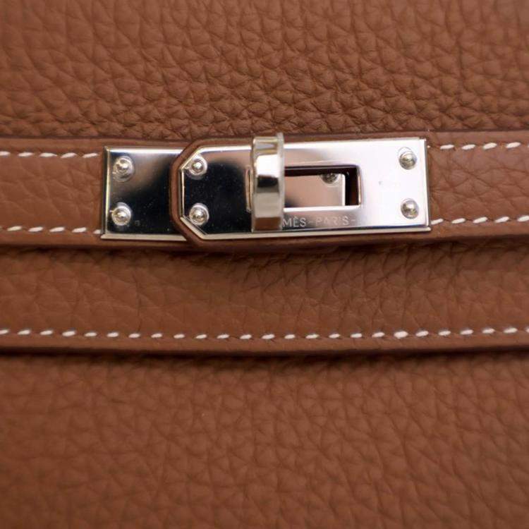 Pre Owned Hermes Kelly 25 Gold Togo Handbag