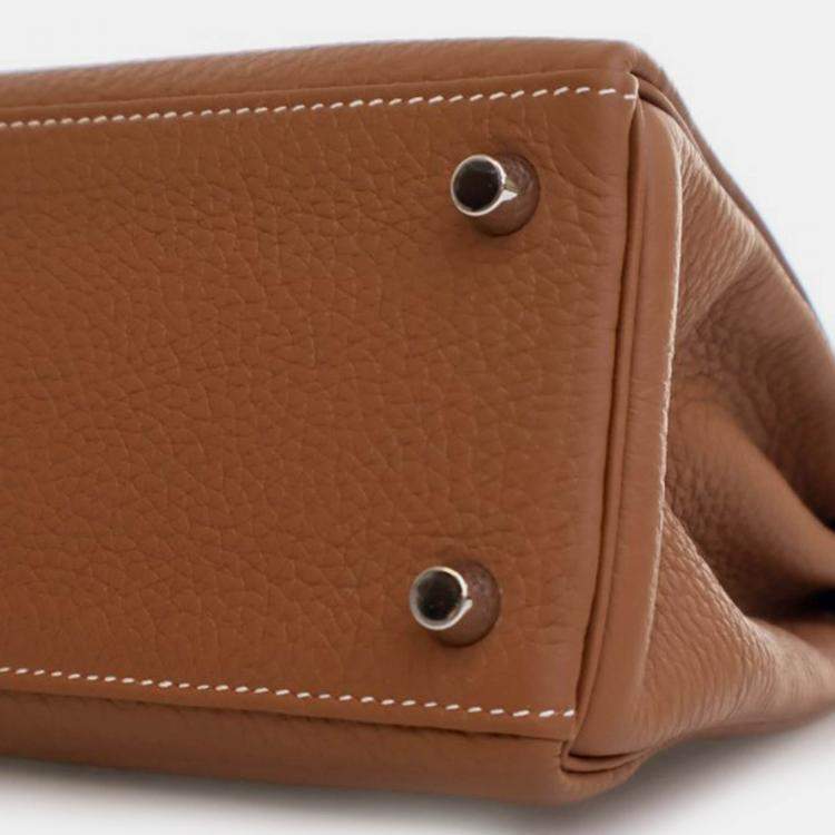 Pre Owned Hermes Kelly 25 Gold Togo Handbag