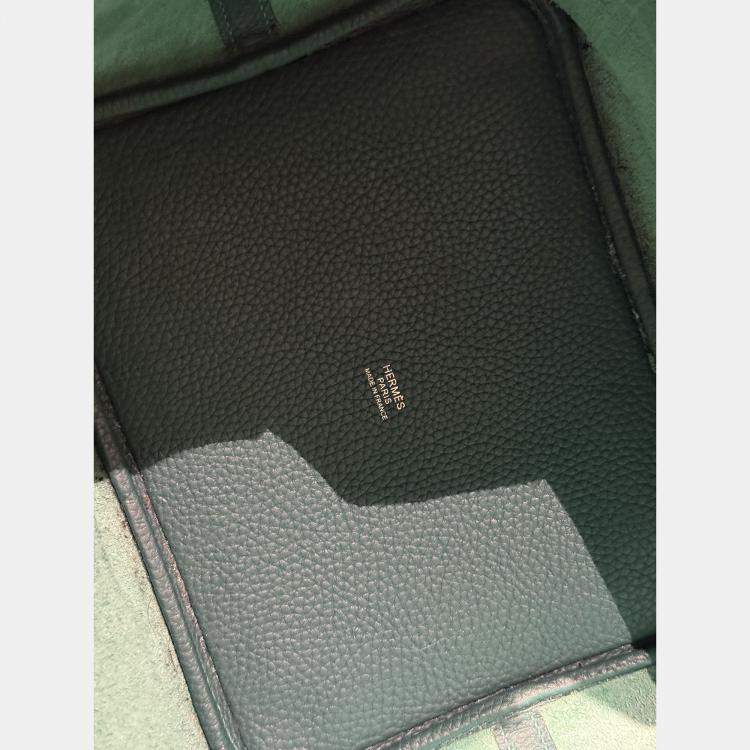 Pre Owned Hermes Picotin Lock 22 Clemence Malachite Bag