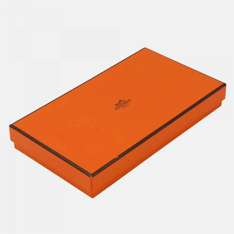 Pre Owned Hermes Azap Long Silk In Etoupe Epsom