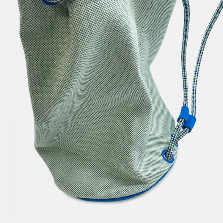 Pre Owned Hermes Epope Green/Blue Wool Duffle Bag 