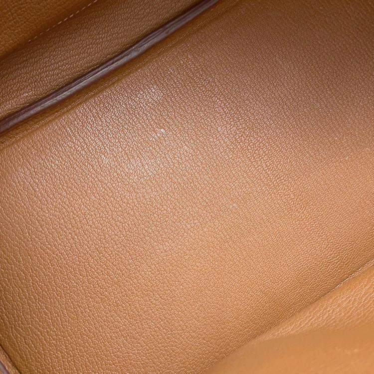 Pre Owned Hermes Birkin  30 Gold Togo Leather Bag 
