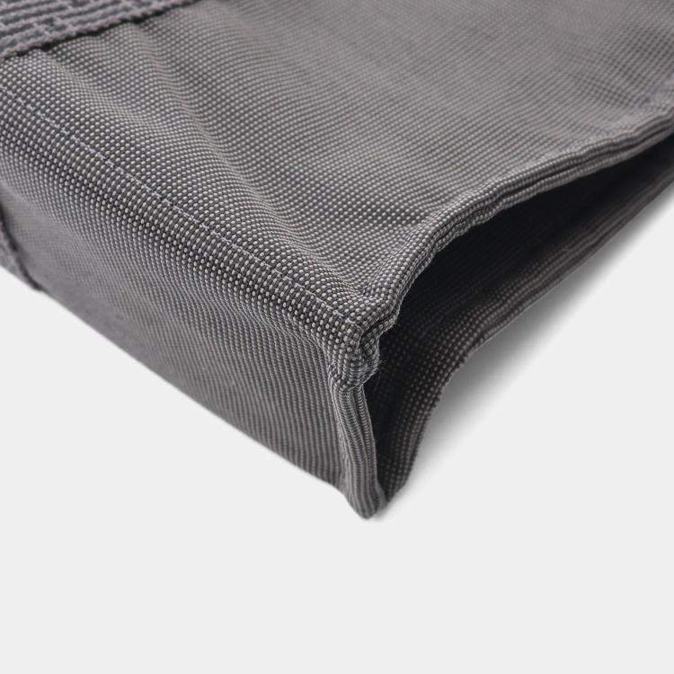 Pre Owned Hermes Herline Gray Nylon Canvas Tote MM