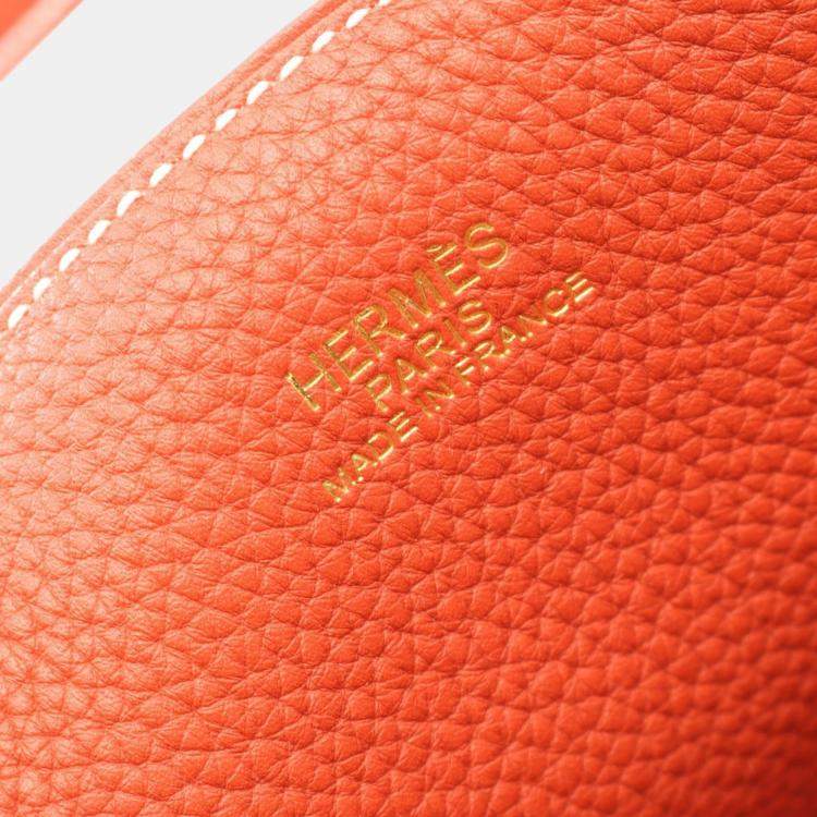 Pre Owned Hermes Doble Sense36 Brown Sanguine Clemence Leather Q Tote