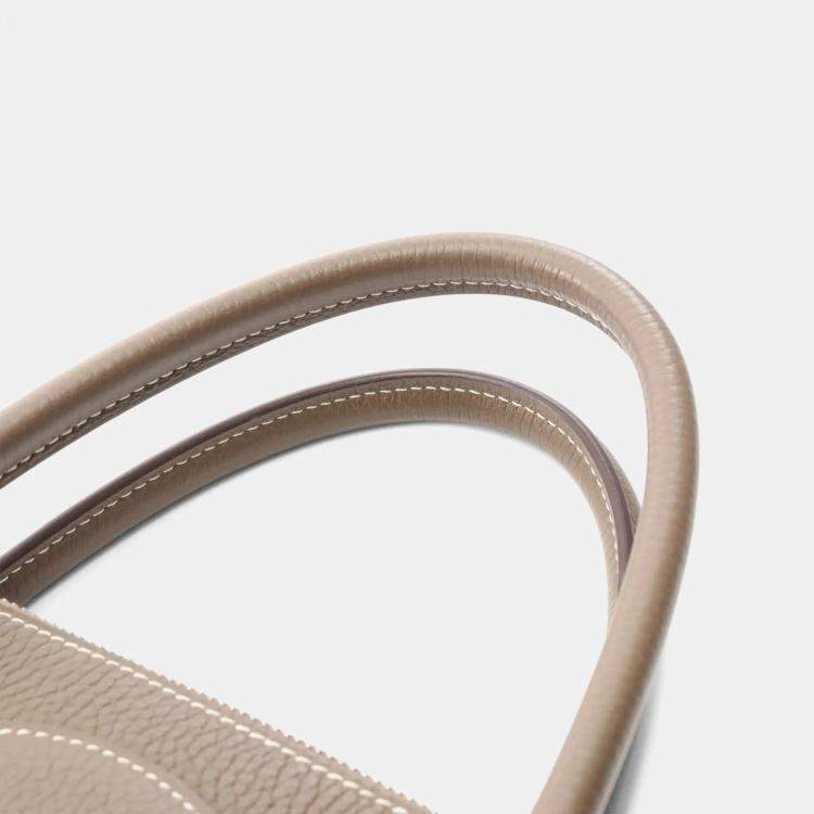 Pre Owned Hermes Bolide31 Shoulder Handbag Clemence Leather Etoupe Grey