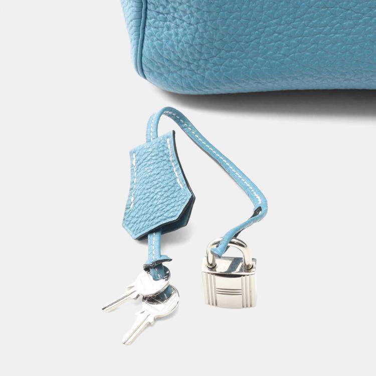 مملوكة مسبقًا Hermes Birkin 35 Blue Jean Togo Leather Top Handle Bag