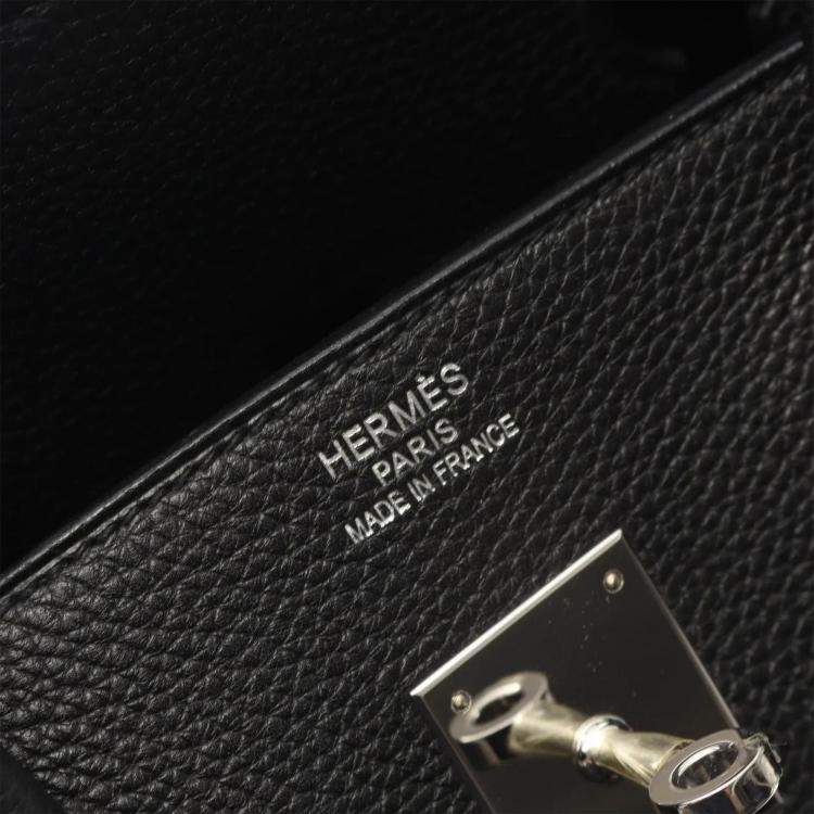 Pre Owned Hermes Birkin 35 Handbag Togo Leather Black
