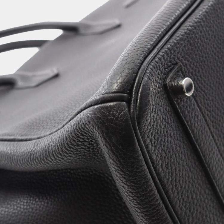 Pre Owned Hermes Birkin 35 Handbag Togo Leather Black