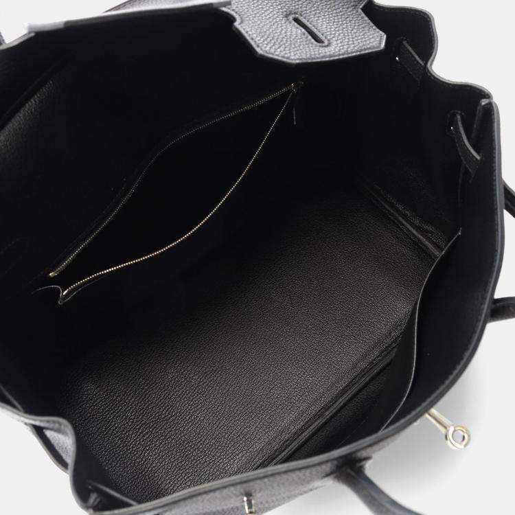 Pre Owned Hermes Birkin 35 Handbag Togo Leather Black