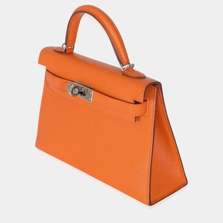 مملوكة مسبقًا Hermes  Sellier Mini Kelly 20  Feu Verso Mysore Chevre Bag