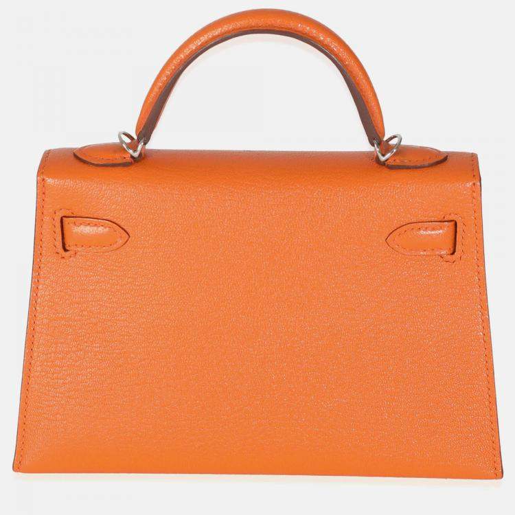 مملوكة مسبقًا Hermes  Sellier Mini Kelly 20  Feu Verso Mysore Chevre Bag