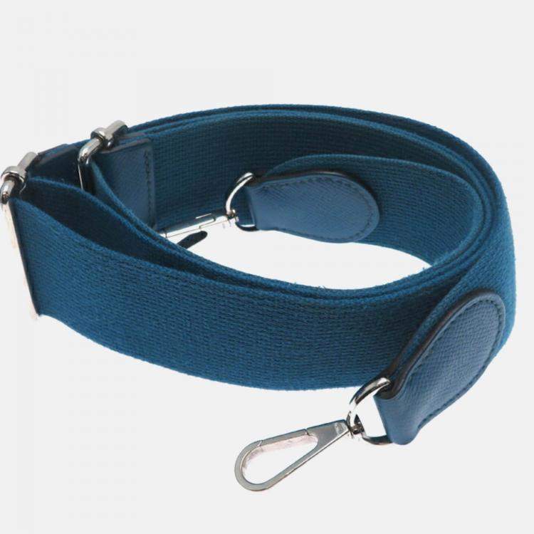 Pre Owned Hermes Evelyn PM Blue Thalassa  Veau Epsom Shoulder Bag