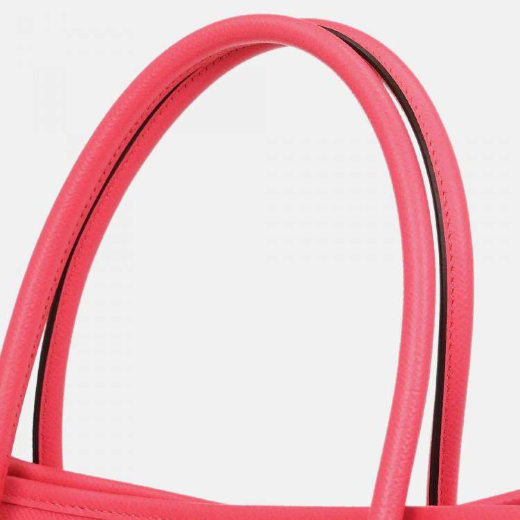 Pre Owned Hermes Garden Party 36 PM Rose Azalee Epsom Tote Bag
