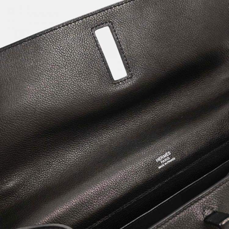 Pre Owned Hermes Etribelt Black Evergrain Handbag
