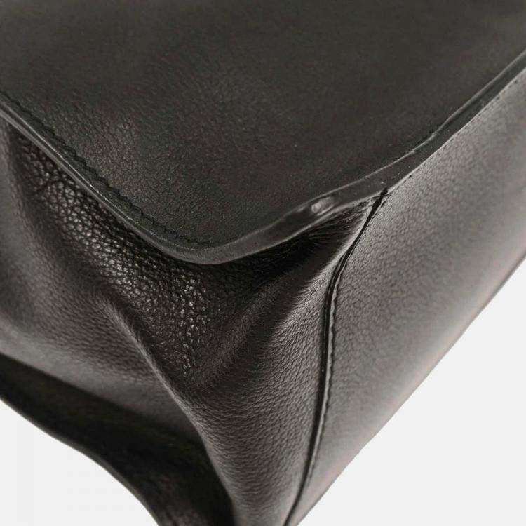 Pre Owned Hermes Etribelt Black Evergrain Handbag