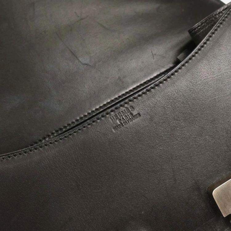 Pre Owned Hermes Constance 25 Black Chamonix Shoulder Bag