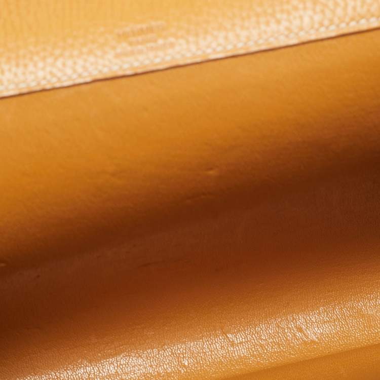 Pre Owned Hermes Naturel Togo Leather Kelly Depeches 25 Pouch  