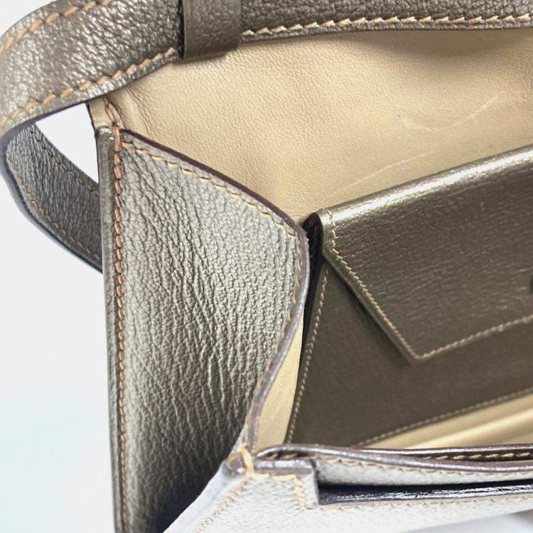 Pre Owned Hermes 2005 Envelope Shoulder Handbag Bag Accessory Pouch Chevre Gold