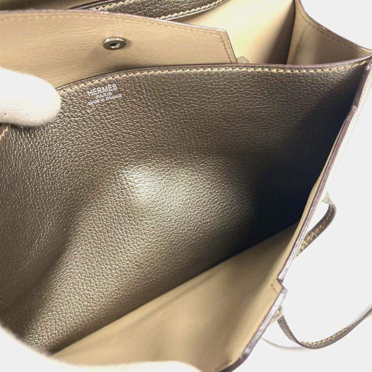Pre Owned Hermes 2005 Envelope Shoulder Handbag Bag Accessory Pouch Chevre Gold