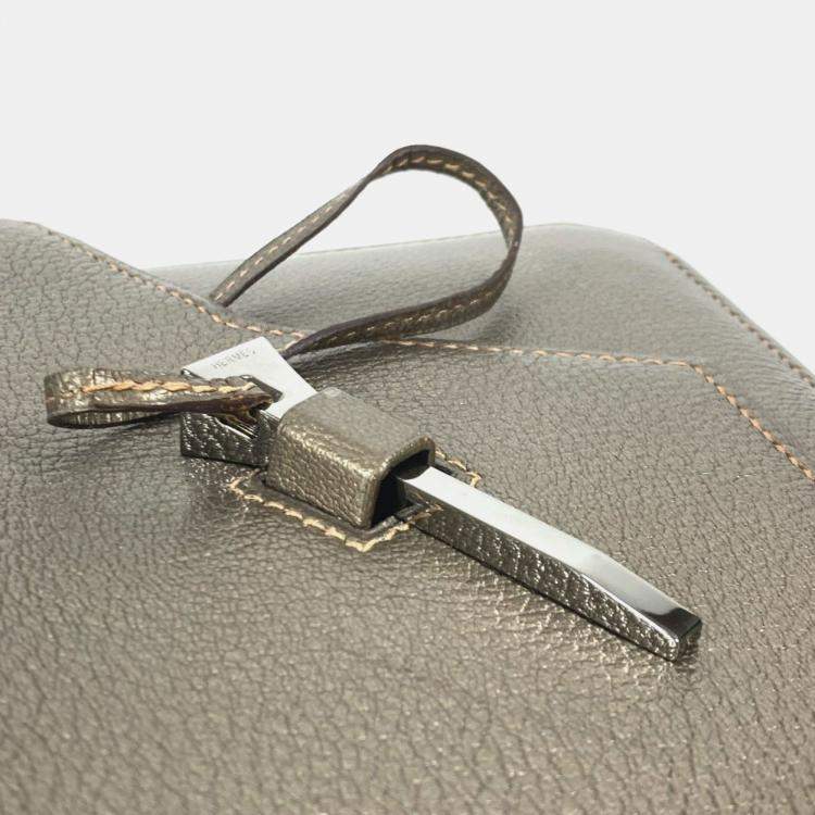 Pre Owned Hermes 2005 Envelope Shoulder Handbag Bag Accessory Pouch Chevre Gold