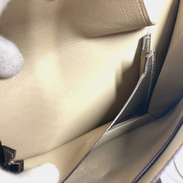 Pre Owned Hermes 2005 Envelope Shoulder Handbag Bag Accessory Pouch Chevre Gold